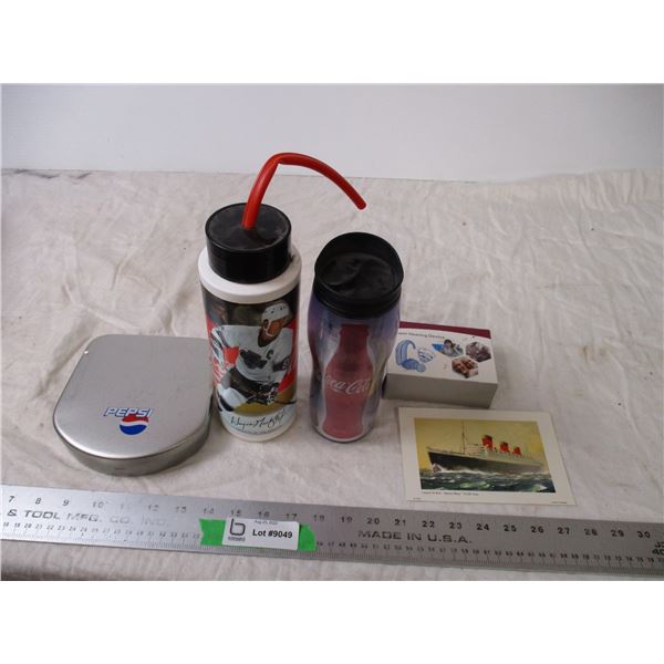 Super hearing device, coca cola cups with misc