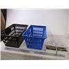 (2) Basket plastic with steel gate latches