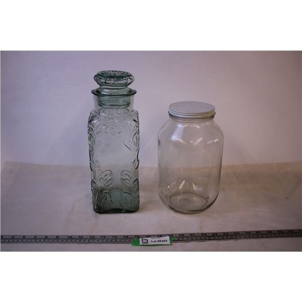 (2) Large Glass Jars