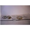 Image 1 : Assorted Glassware (including 6 Saucers, Candy Dishes, and Tea Cup/Saucer)