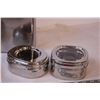 Image 2 : (2) Christmas Tree Candle Holders + (5) Tin Storage Containers