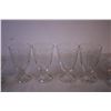 Image 3 : (6) Etched Glass Sorbet Glasses + (4) Etched Glass Glasses