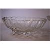 Image 4 : Footed Glass Fruit Bowl + Crystal Cake Stand