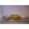 Image 1 : (3) Ceramic Mixing Bowls (Basket Weave Patterned)