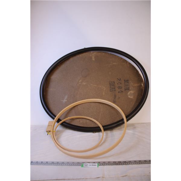 Large Oval Frame + (2) Embroidery Hoops