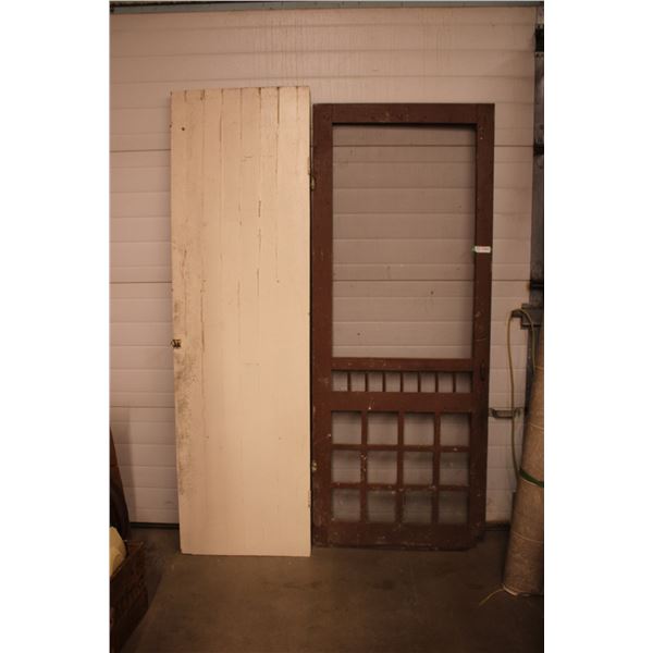 *(2) Antique Wooden Doors (80x31.5 & 83.25x24.5)