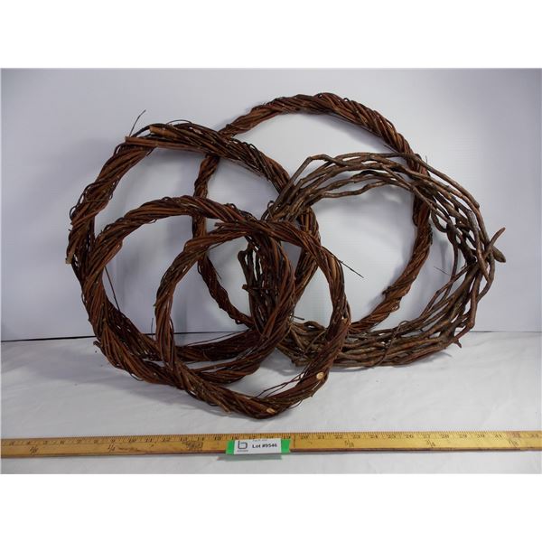 (5) Willow Branch Wreaths