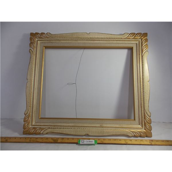 Vintage Wood and Linen Frame - 16x20 opening
