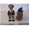 2 Ceramic Liquor Decanters