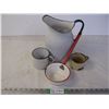 Image 1 : (4) pieces of assorted Enamelware
