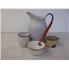 Image 2 : (4) pieces of assorted Enamelware