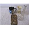 Image 4 : Wedgewood plates and creamer,sifter, vases,2 glass