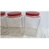 Image 2 : (4) Glass cube containers with lids