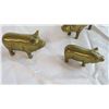 Image 2 : (3) Brass pigs set