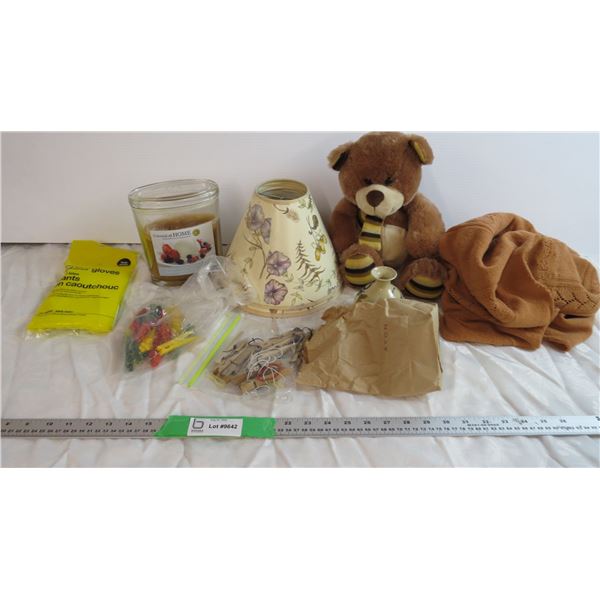 Clothes pins + Candles + Teddy Bear