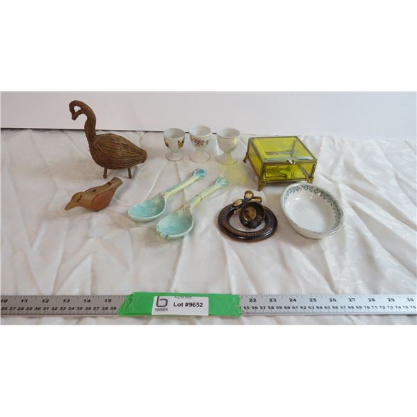 Duck Figurines + Egg holders, misc