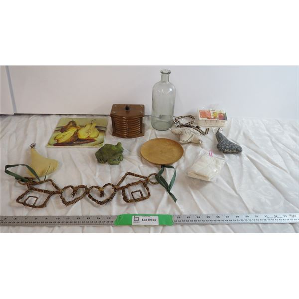 Assorted Wall art and Wooden Coasters