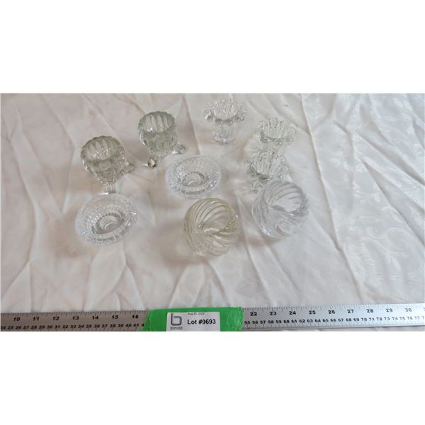 Assorted Glass candle holders