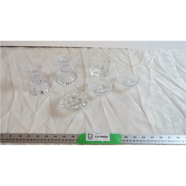 Assorted Glass candle holders