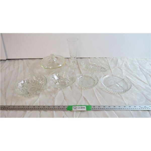 Assorted Cut glass bowls