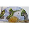 Image 2 : Painted fold out fan with glass jars and basket