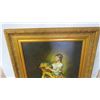 Image 2 : *Woman Holding Fruit Painting in golden Frame 33X46"