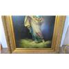 Image 3 : *Woman Holding Fruit Painting in golden Frame 33X46"