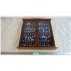Image 1 : Spoon Display Wooden Case with assorted spoons