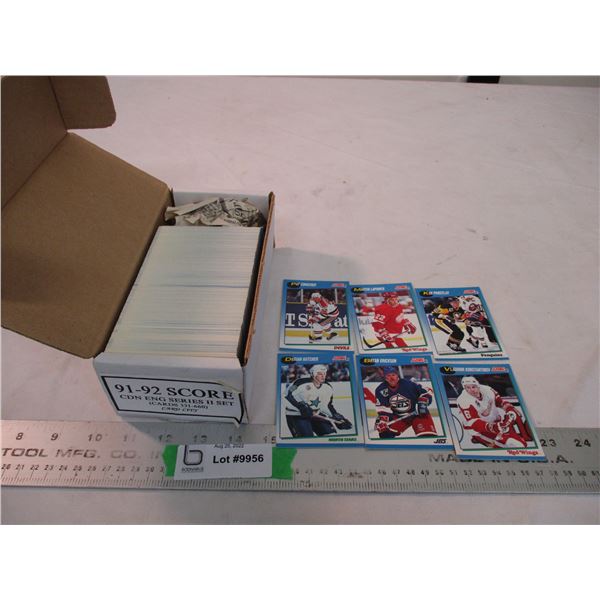1991-92 Score English (Hockey) set