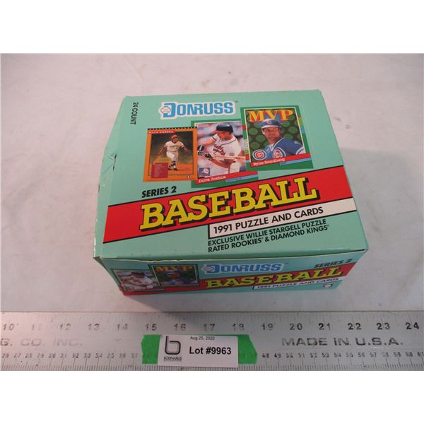 1991 Donruss baseball series 2 box, unopened packs