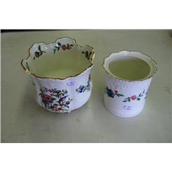 2 Bone China Planters - Ansley England