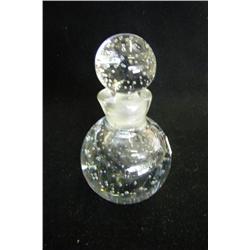 Clear Round Perfume Bottle 5"