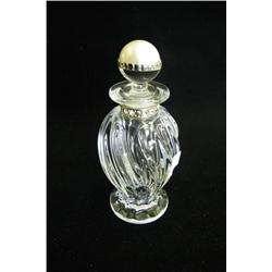Clear Swirl Perfume Bottle 5" -