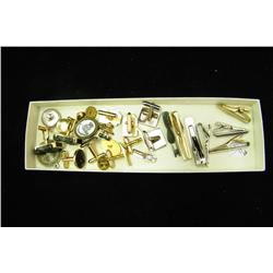 Lot Of Cuff Links & Tie Bars -