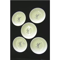 5 Wedgwood Coasters-Bone China-Made In England 4"