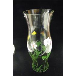Hand Painted Glass Chimney - 15"