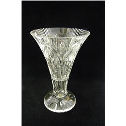 Crystal Pressed Glass Vase - 10"