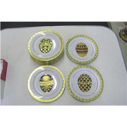 12 Faberge Egg Plates By Muirfield "Celebrity" -