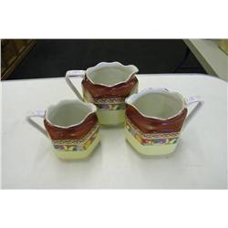 3 Graduated Pitchers-British Anchor Eng. Pottery