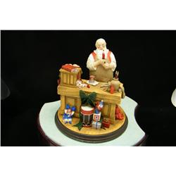 Sculpture Santa's Workshop By Rockwell Heirloom -