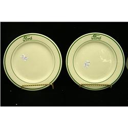 2 Buffalo China "Ford" Bread/Butter Plates 6"