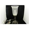 Image 1 : Metal Based Candle Lamp w/Clear Shade 15" H