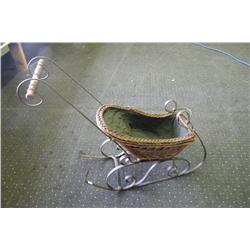Wicker Doll Sleigh - 20" H x 29" L
