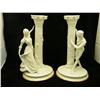 Image 1 : The Romeo & Juliet Porcelain Candlesticks 10" H