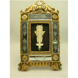Gold & Silver Frame With Beveled Panels 12.5" H