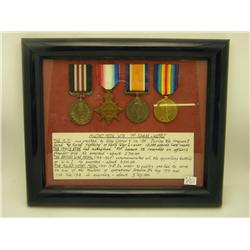 Framed Military Medals - 12" W x 10" H