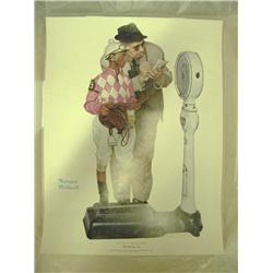 Norman Rockwell SIGNED Print - "Weighing IN" -