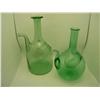 Image 1 : 2 Hand Blown Wine Bottles - 13" H