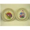 Image 1 : 2 Hand Painted Plates SIGNED Manon - 8"