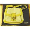 Image 1 : Coach Purse Cream & Lime Green With Storage Bag